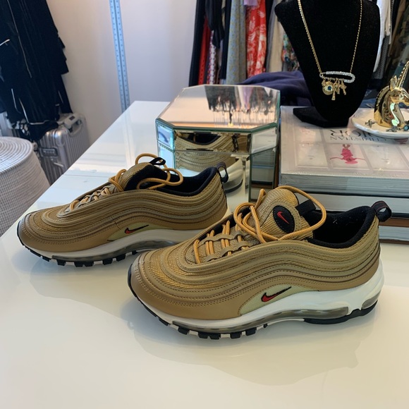Nike Shoes - NIKE AirMax 97 in Metallic Gold